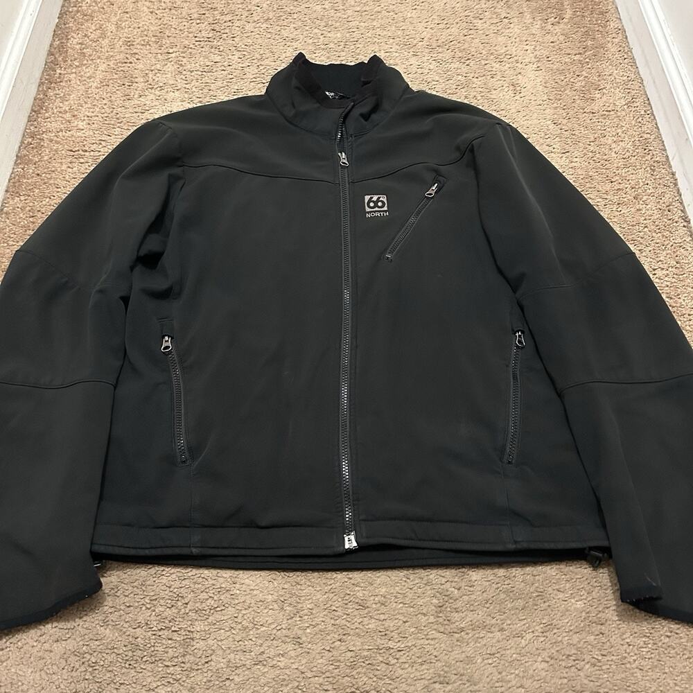 66 Degrees North Iceland Fleece Lined Jacket Men’s Size Large Black *Read